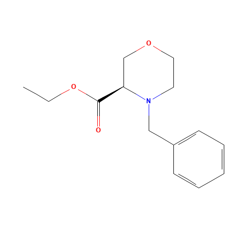 (3R)-4-(phenylmethyl)-3-Morpholinecarboxylic acid ethyl ester (CAS: 106910-85-4) - Chemical Structure and Molecular Formula 