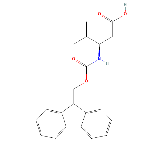 Fmoc-L-beta-homovaline (CAS: 172695-33-9) - Chemical Structure and Molecular Formula 