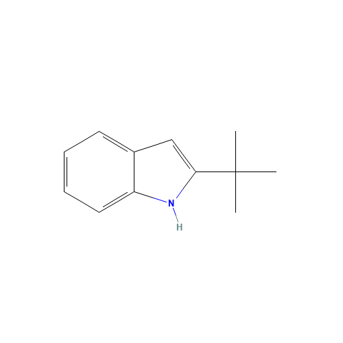2-TERT-BUTYL-1H-INDOLE (CAS: 1805-65-8) - Chemical Structure and Molecular Formula 