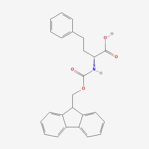 FMOC-D-HOMOPHENYLALANINE (CAS: 135944-09-1) - Chemical Structure and Molecular Formula 