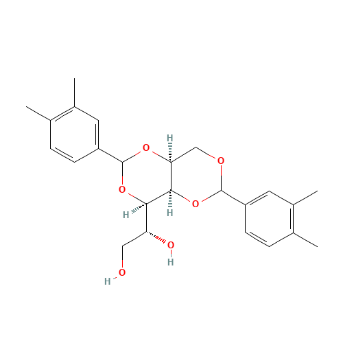 1,3:2,4-Bis(3,4-dimethylobenzylideno) sorbitol (CAS: 135861-56-2) - Chemical Structure and Molecular Formula 