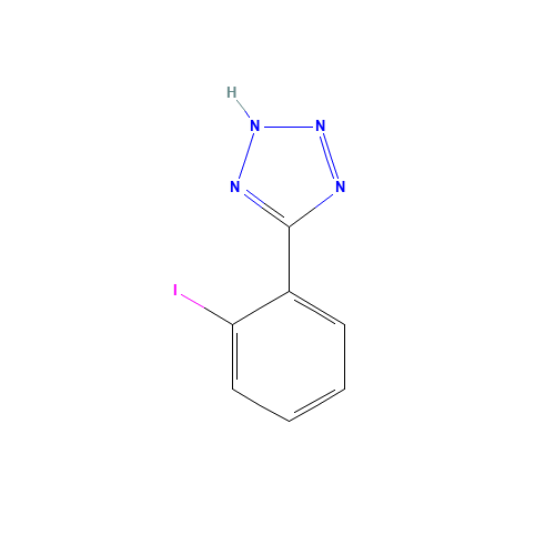 5-(2-Iodophenyl)-1H-tetrazole (CAS: 73096-40-9) - Chemical Structure and Molecular Formula 