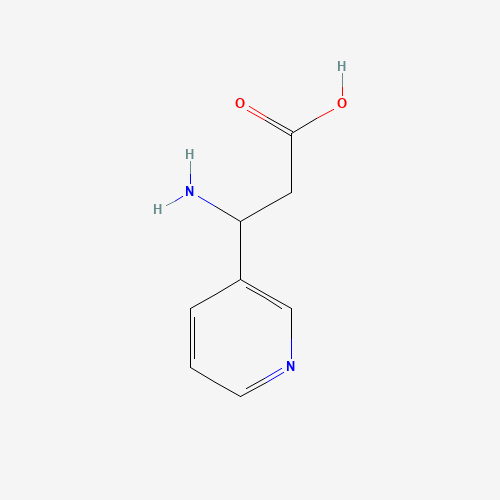 (RS)-3-AMINO-3-(3-PYRIDYL)-PROPIONIC ACID (CAS: 62247-21-6) - Chemical Structure and Molecular Formula 