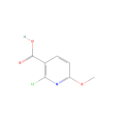 2-CHLORO-6-METHOXYNICOTINIC ACID (CAS: 503000-87-1) - Chemical Structure and Molecular Formula 