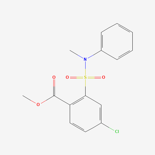 Methyl 4-chloro-2-(N-methyl-N-phenylsulphonamide)benzoate (CAS: 914221-64-0) - Chemical Structure and Molecular Formula 
