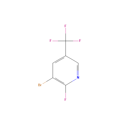 3-BROMO-2-FLUORO-5-(TRIFLUOROMETHYL)PYRIDINE (CAS: 1031929-01-7) - Chemical Structure and Molecular Formula 
