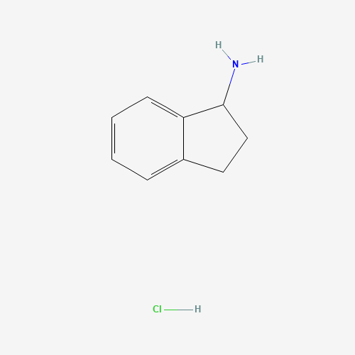 1-AMINOINDANE HYDROCHLORIDE (CAS: 70146-15-5) - Chemical Structure and Molecular Formula 