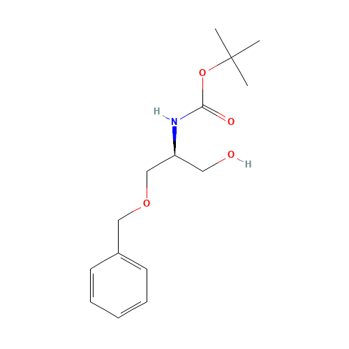 N-Boc-(S)-2-amino-3-benzyloxy-1-propanol (CAS: 79069-15-1) - Chemical Structure and Molecular Formula 