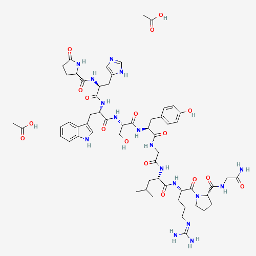 Gonadorelin acetate (CAS: 71447-49-9) - Chemical Structure and Molecular Formula 