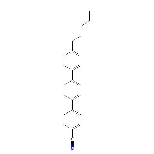 4-Cyano-4'-pentylterphenyl (CAS: 54211-46-0) - Chemical Structure and Molecular Formula 