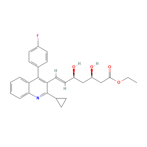 Pitavastatin Ethyl Ester (CAS: 167073-19-0) - Chemical Structure and Molecular Formula 