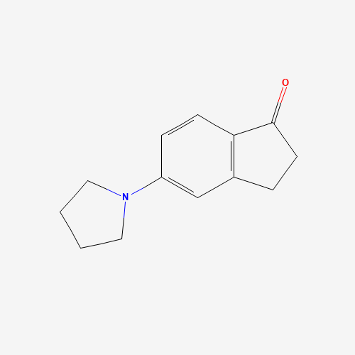 5-PYRROLIDIN-1-YL-INDAN-1-ONE (CAS: 954241-21-5) - Chemical Structure and Molecular Formula 