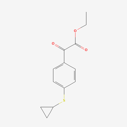 ethyl 2-(4-(cyclopropylthio)phenyl)-2-oxoacetate (CAS: 745052-94-2) - Chemical Structure and Molecular Formula 