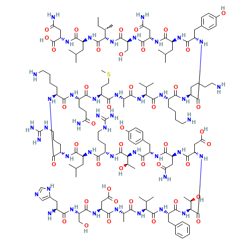 Aviptadil (CAS: 40077-57-4) - Chemical Structure and Molecular Formula 