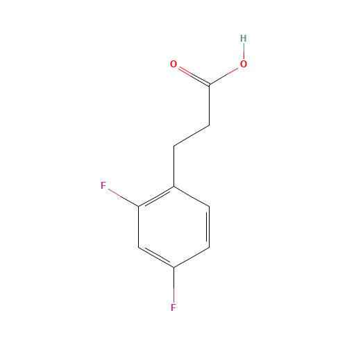 3-(2,4-DIFLUOROPHENYL)PROPIONIC ACID (CAS: 134672-70-1) - Chemical Structure and Molecular Formula 