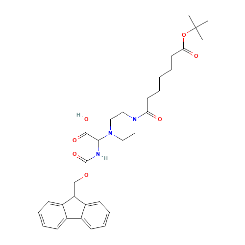 FMOC-2-[[(6'-T-BUTOXY-CARBONYL)HEXANOYL]PIPERAZIN-4-YL]-GLYCINE (CAS: 864685-37-0) - Related Chemical Product