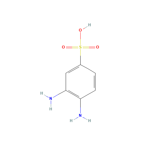 3,4-Diaminobenzenesulfonic acid (CAS: 7474-78-4) - Chemical Structure and Molecular Formula 