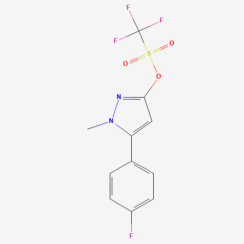 5-(4-fluorophenyl)-1-methyl-1H-pyrazol-3-yltrifluoromethanesulfonate (CAS: 623577-34-4) - Chemical Structure and Molecular Formula 