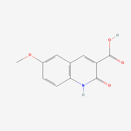 2-HYDROXY-6-METHOXY-QUINOLINE-3-CARBOXYLIC ACID (CAS: 154386-35-3) - Chemical Structure and Molecular Formula 
