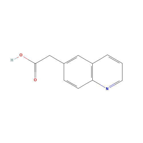 6-QUINOLINEACETIC ACID (CAS: 5622-34-4) - Chemical Structure and Molecular Formula 