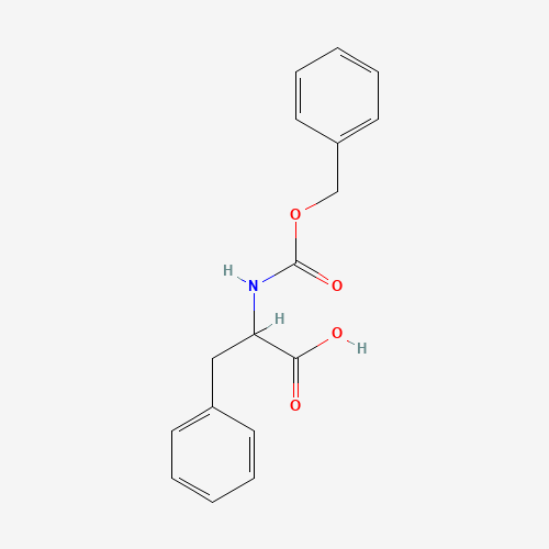 N-CARBOBENZOXY-DL-PHENYLALANINE (CAS: 3588-57-6) - Chemical Structure and Molecular Formula 