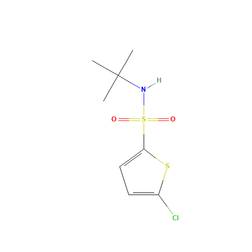 5-Chloro-N-tert-butyl-2-thiophenesulfonamide (CAS: 155731-14-9) - Chemical Structure and Molecular Formula 