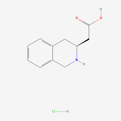 (S)-2-TETRAHYDROISOQUINOLINE ACETIC ACID HYDROCHLORIDE (CAS: 270082-22-9) - Chemical Structure and Molecular Formula 