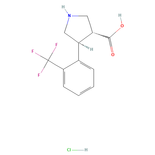 (3S,4R)-4-(2-(TRIFLUOROMETHYL)PHENYL)PYRROLIDINE-3-CARBOXYLIC ACID (CAS: 1049978-59-7) - Related Chemical Product
