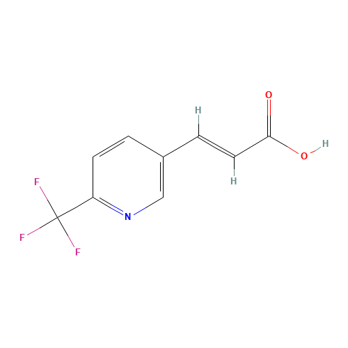 (2E)-3-[6-(TRIFLUOROMETHYL)PYRIDIN-3-YL]PROPENOICACID (CAS: 773131-93-4) - Chemical Structure and Molecular Formula 