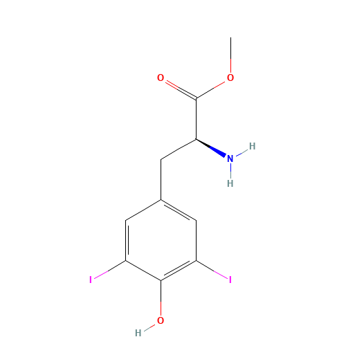 METHYL 3,5-DIIODO-L-TYROSINATE (CAS: 76318-50-8) - Chemical Structure and Molecular Formula 