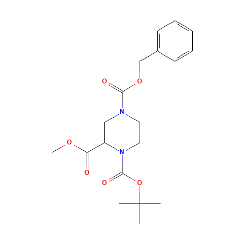 4-benzyl 1-tert-butyl 2-methyl piperazine-1,2,4-tricarboxylate (CAS: 129799-14-0) - Related Chemical Product