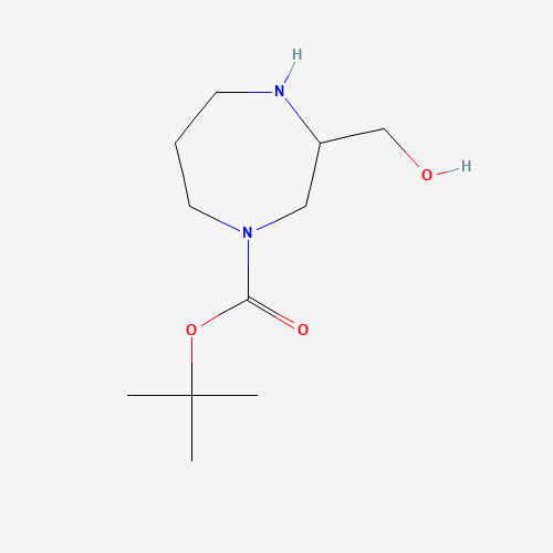 tert-butyl 3-(hydroxymethyl)-1,4-diazepane-1-carboxylate (CAS: 1179360-20-3) - Chemical Structure and Molecular Formula 