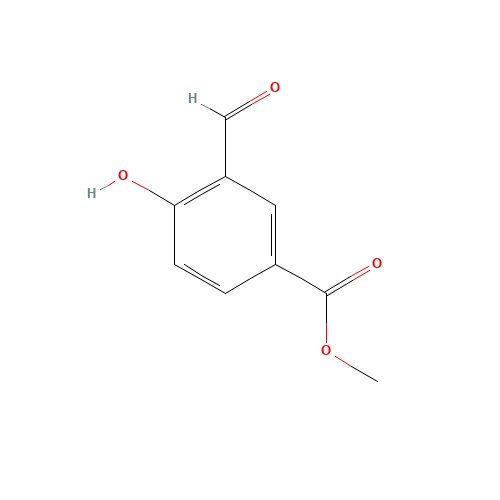 METHYL 3-FORMYL-4-HYDROXYBENZOATE (CAS: 24589-99-9) - Chemical Structure and Molecular Formula 