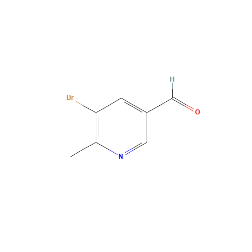5-Bromo-6-methyl-3-pyridinecarboxaldehyde (CAS: 1174028-20-6) - Chemical Structure and Molecular Formula 