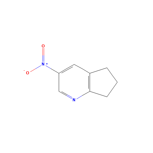3-NITRO-6,7-DIHYDRO-5H-CYCLOPENTA[B]PYRIDINE (CAS: 84531-36-2) - Chemical Structure and Molecular Formula 