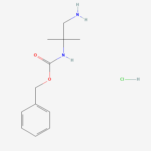 2-N-Cbz-2-methylpropane-1,2-diamine-HCl (CAS: 850033-67-9) - Chemical Structure and Molecular Formula 