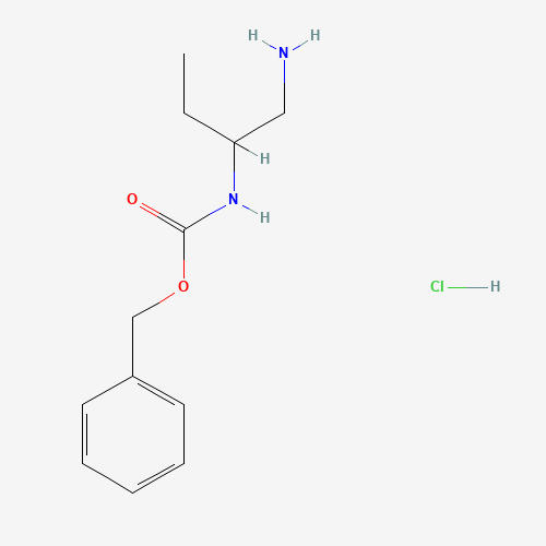 2-N-CBZ-butane-1,2-diamine-HCl (CAS: 1179361-76-2) - Chemical Structure and Molecular Formula 