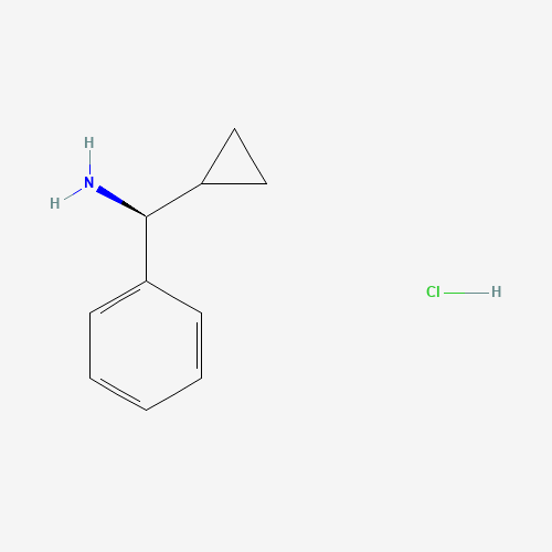(aS)-alpha-Cyclopropylbenzenemethanamine hydrochloride (CAS: 844470-80-0) - Chemical Structure and Molecular Formula 