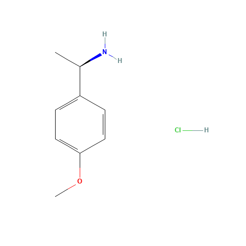 (R)-(+)-1-(4-METHOXYPHENYL)ETHYLAMINE-HCl (CAS: 911373-69-8) - Chemical Structure and Molecular Formula 