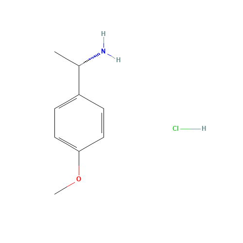 (S)-(-)-1-(4-METHOXYPHENYL)ETHYLAMINE-HCl (CAS: 574744-39-1) - Chemical Structure and Molecular Formula 