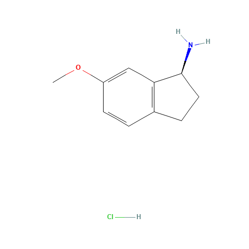 (S)-6-METHOXY-2,3-DIHYDRO-1H-INDEN-1-AMINE-HCl (CAS: 180915-62-2) - Chemical Structure and Molecular Formula 