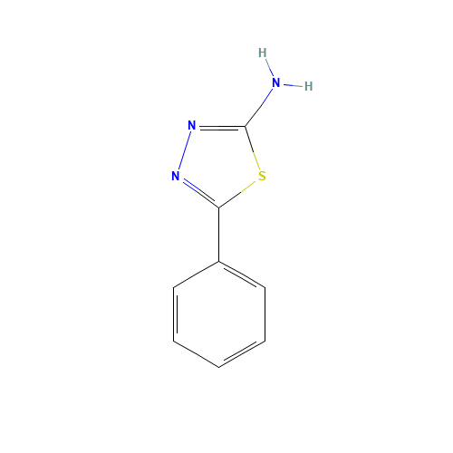 2-AMINO-5-PHENYL-1 3 4-THIADIAZOLE (CAS: 2002-03-1) - Chemical Structure and Molecular Formula 