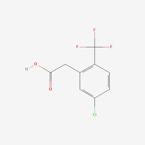 5-CHLORO-2-(TRIFLUOROMETHYL)PHENYLACETIC ACID (CAS: 261763-25-1) - Chemical Structure and Molecular Formula 