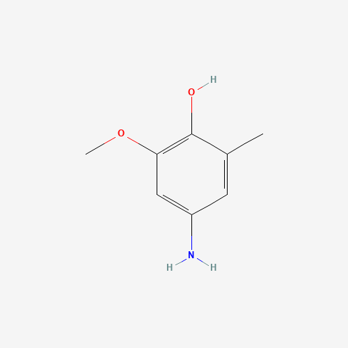 Phenol,4-amino-2-methoxy-6-methyl-(9CI) (CAS: 408309-38-6) - Chemical Structure and Molecular Formula 