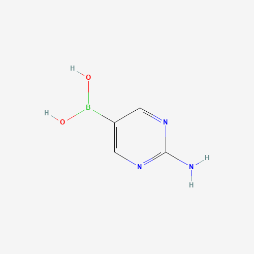 2-Amino-pyrimidine-5-boronic acid (CAS: 936250-22-5) - Chemical Structure and Molecular Formula 