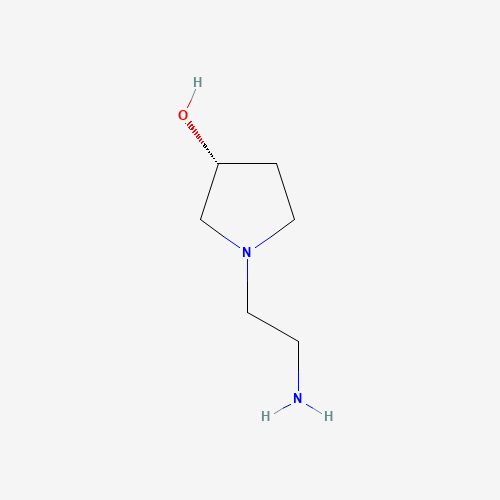(3R)-1-(2-AMINOETHYL)-3-PYRROLIDINOL (CAS: 672325-36-9) - Chemical Structure and Molecular Formula 