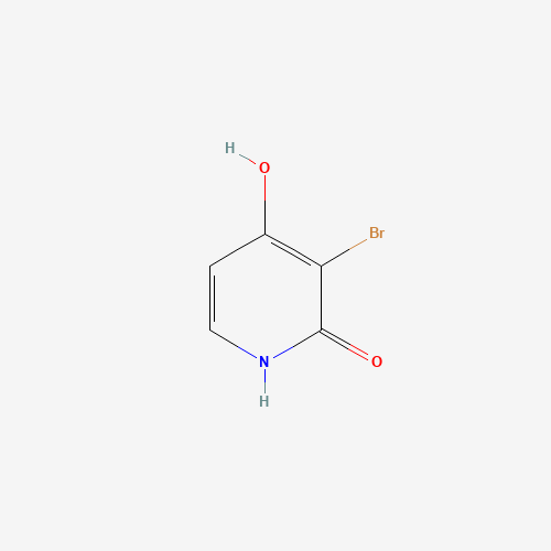 2(1H)-Pyridinone,3-bromo-4-hydroxy- (CAS: 96245-97-5) - Chemical Structure and Molecular Formula 