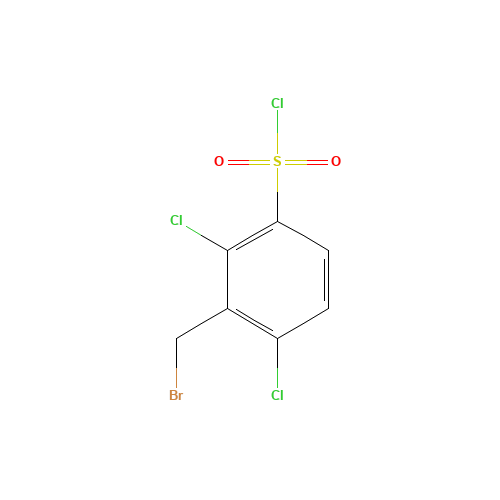 3-(bromomethyl)-2,4-dichlorobenzene-1-sulfonyl chloride (CAS: 188440-21-3) - Chemical Structure and Molecular Formula 