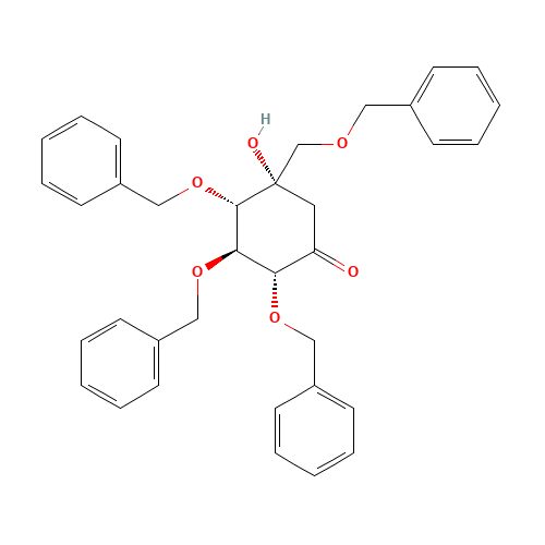 (2R,3S,4S,5S)-5-Hydroxy-2,3,4-tris(phenylmethoxy)-5-[(phenylmethoxy)methyl]-cyclohexanone (CAS: 115250-38-9) - Related Chemical Product