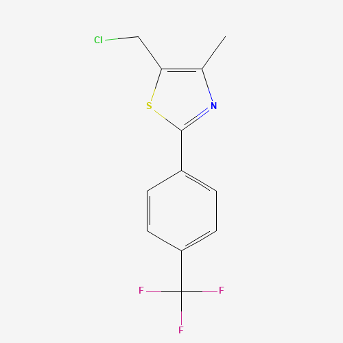 Thiazole,5-(chloromethyl)-4-methyl-2-[4-(trifluoromethyl)phenyl]- (CAS: 317318-97-1) - Chemical Structure and Molecular Formula 